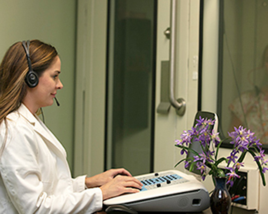 Audiologist at work